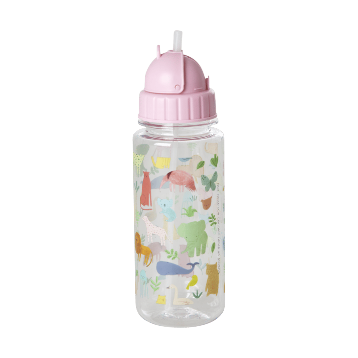 Butelka na wodę dla dzieci Rice 45 cl - Sweet Jungle Print-Soft Pink - RICE
