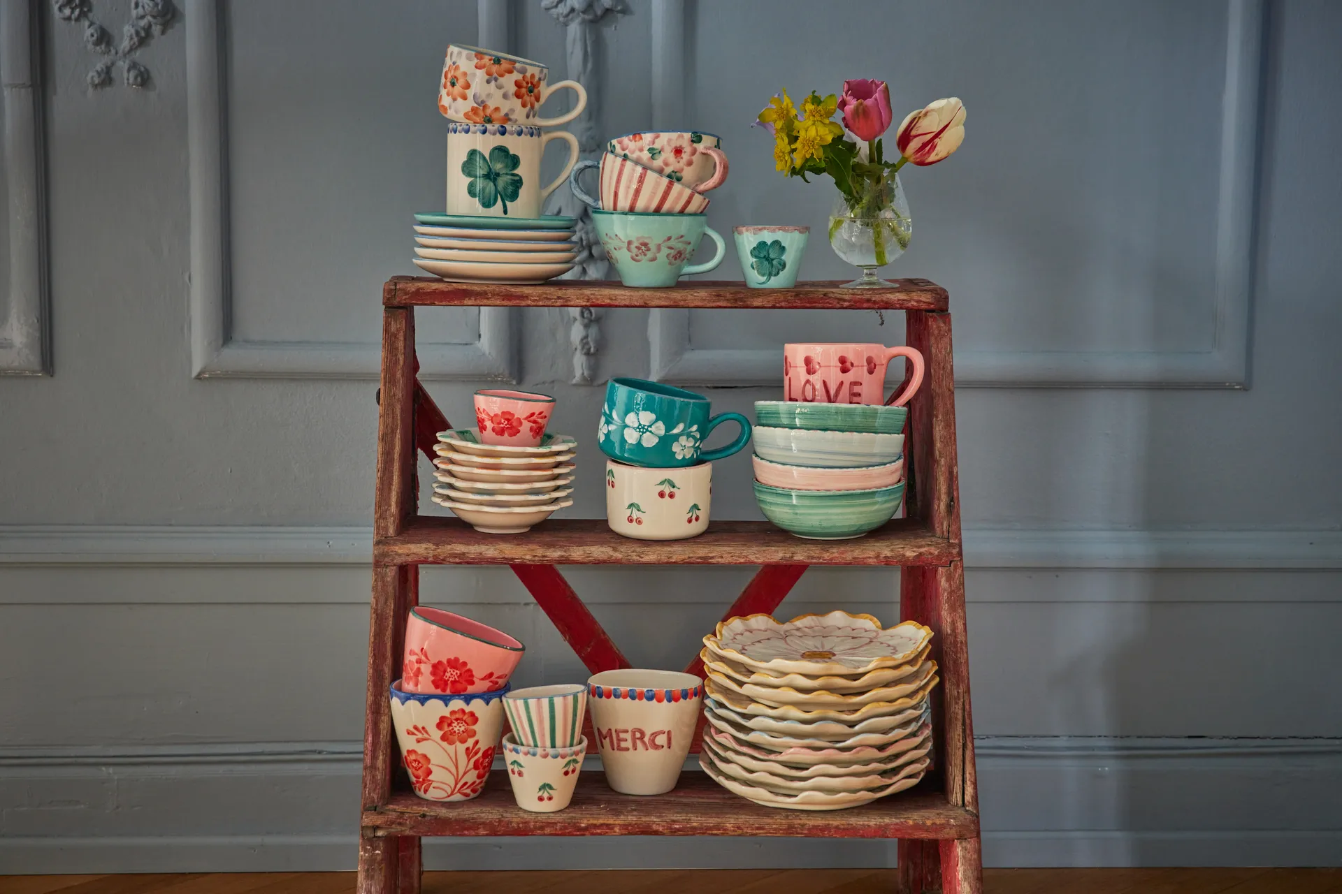 Ceramiczna filiżanka do espresso Rice 7 cl, Good Luck Clover RICE