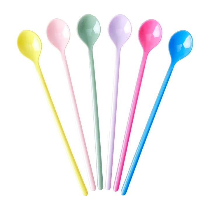 Długa łyżka z melaminy Rice 6 szt - Multicolor - RICE