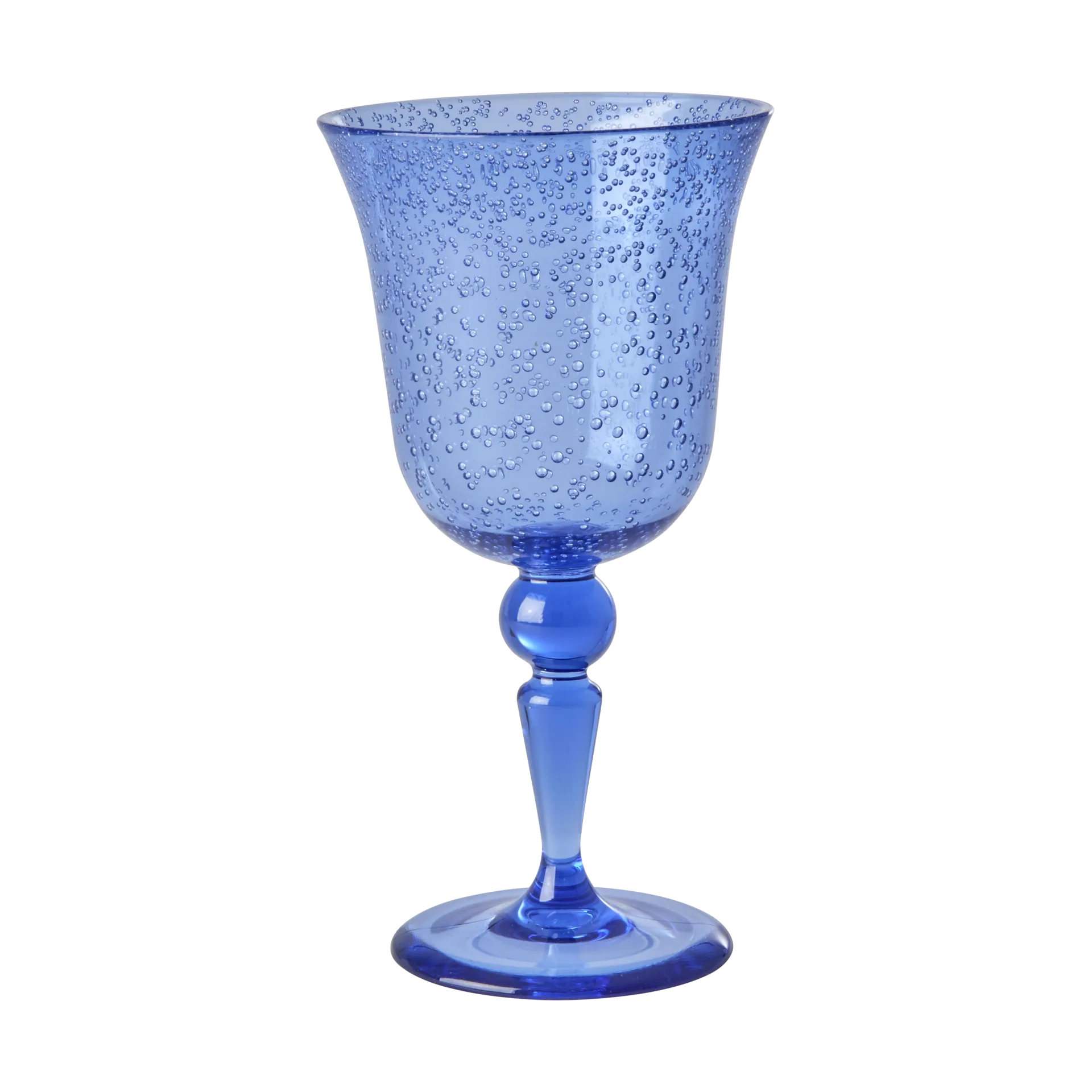 Kieliszek do wina Rice, bubble design, 360 ml, Blue RICE