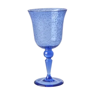 Kieliszek do wina Rice, bubble design, 360 ml - Blue - RICE