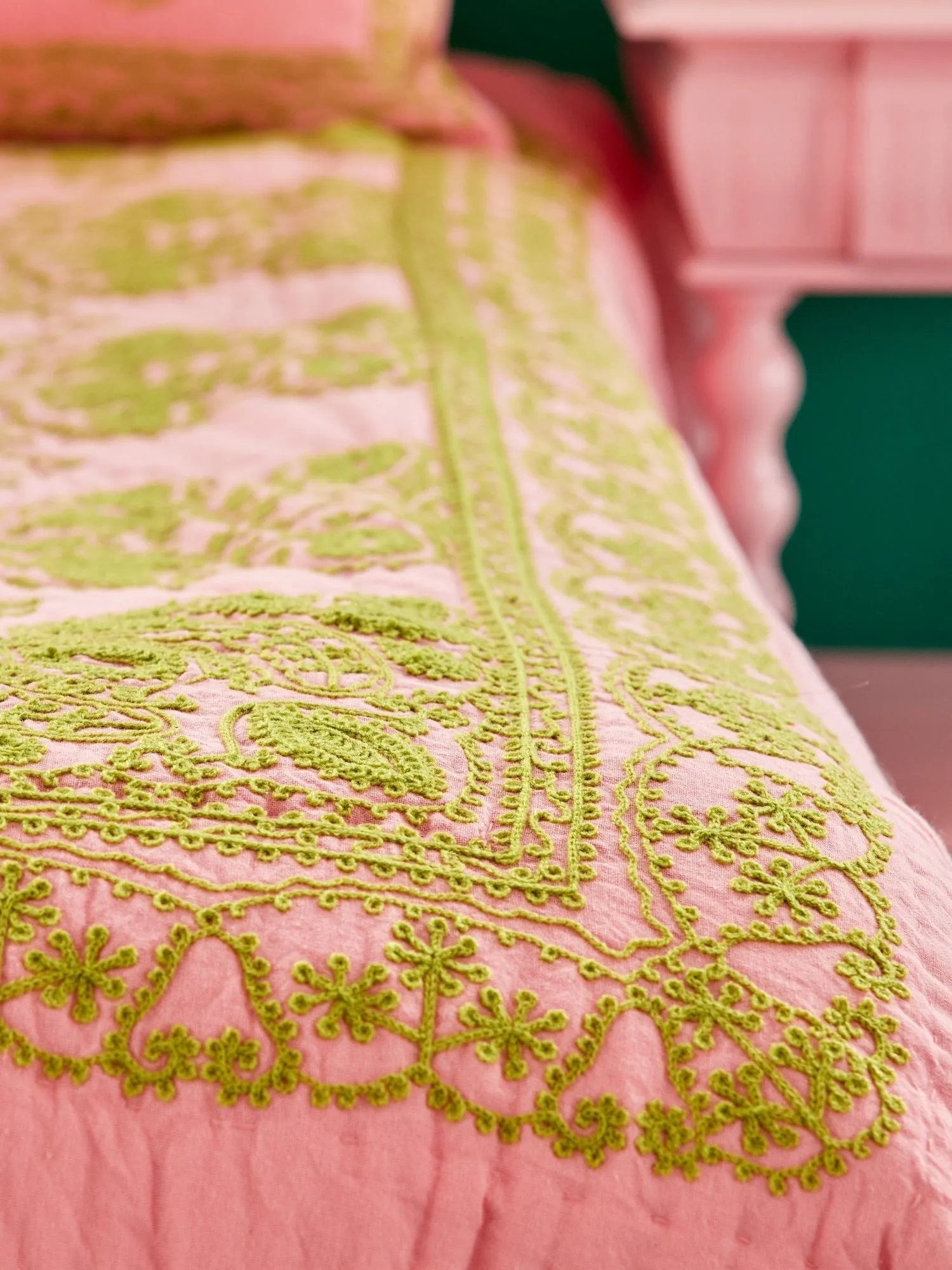 Koc pikowany Rice 140x200 cm, Soft pink RICE