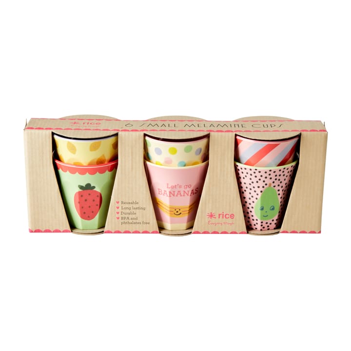 Kubek dla dzieci Rice z melaminy, opakowanie 6 szt, Happy fruits RICE