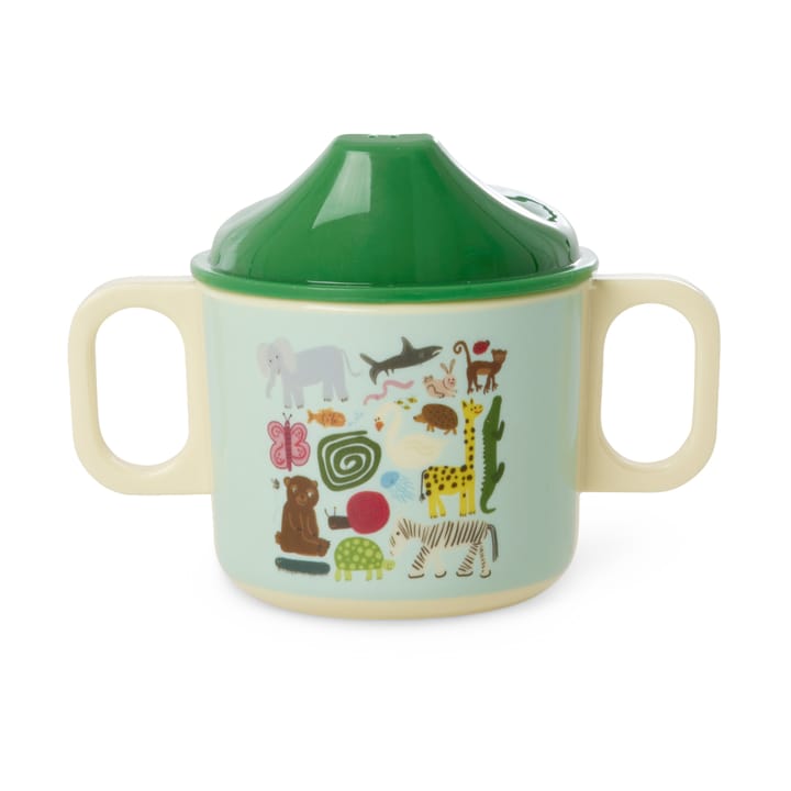 Kubek dziecięcy Rice Wildlife z dwoma uchwytami 250 ml - Mint - RICE