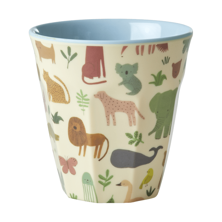 Kubek melaminowy Rice Medium - Sweet Jungle Print-Soft blue - RICE