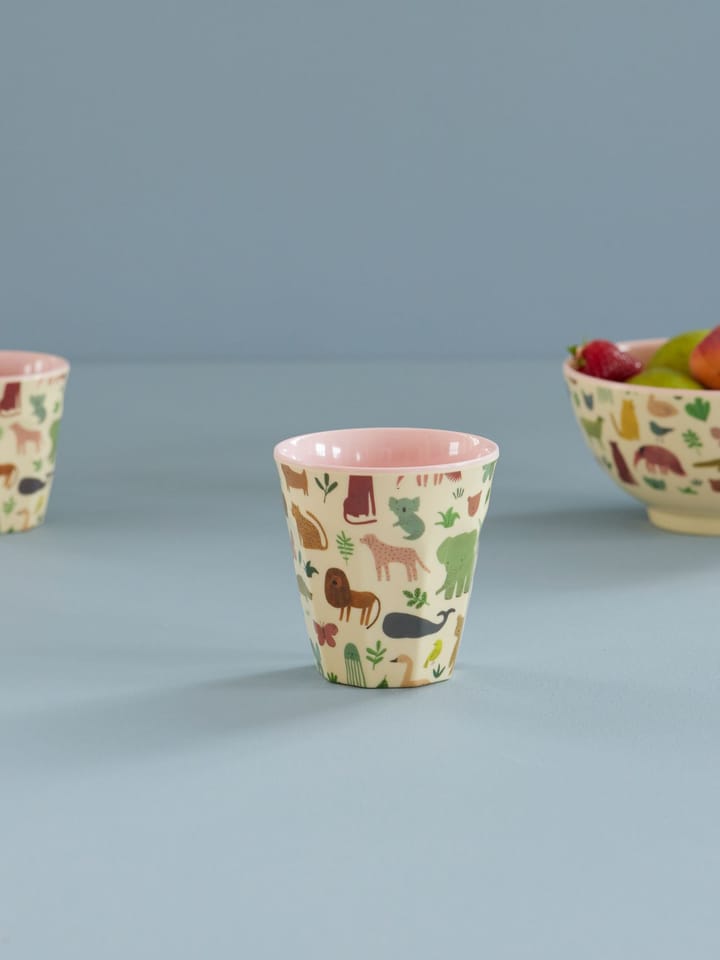 Kubek melaminowy Rice Medium, Sweet Jungle Print-Soft Pink RICE