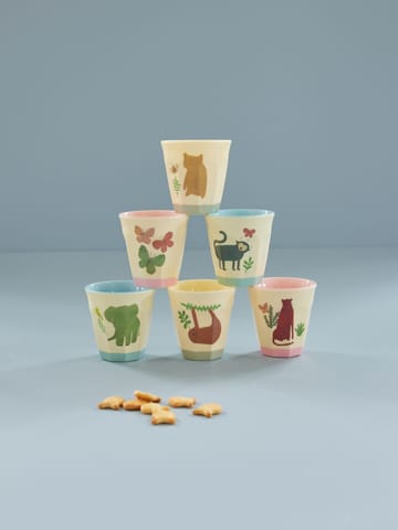 Kubek melaminowy Rice Small, 6 szt. - Sweet Jungle - RICE