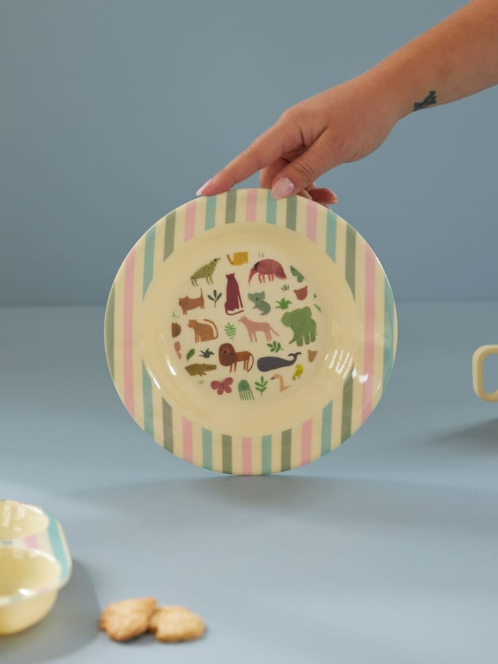 Melaminowa miska dla dzieci Rice Ø20 cm, Sweet Jungle Print RICE
