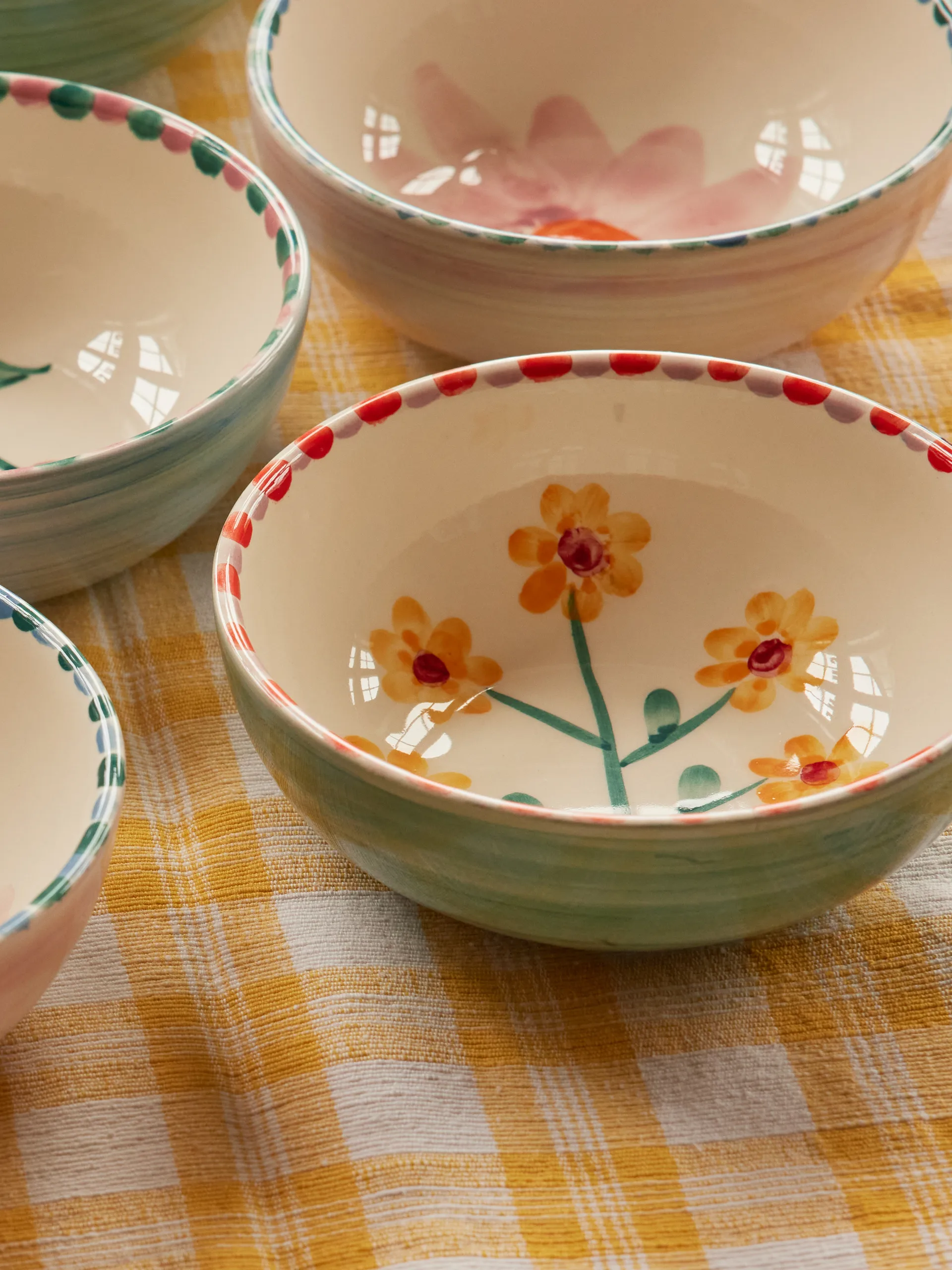 Miska ceramiczna Rice 35 cl, Yellow Flower-jade RICE