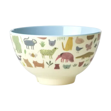 Miska melaminowa Rice Small - Sweet Jungle Print-Soft blue - RICE