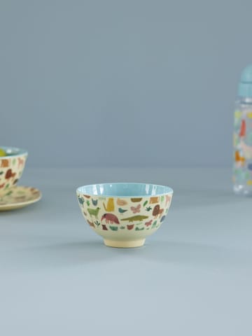 Miska melaminowa Rice Small - Sweet Jungle Print-Soft blue - RICE