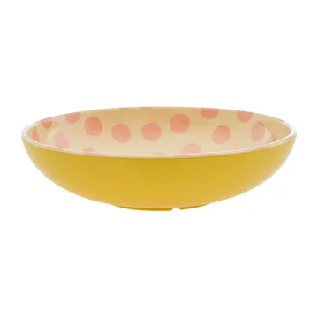 Miska sałatkowa Rice z melaminy Ø29,9 cm - Pink dots-yellow - RICE