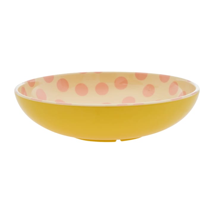 Miska sałatkowa Rice z melaminy Ø29,9 cm - Pink dots-yellow - RICE