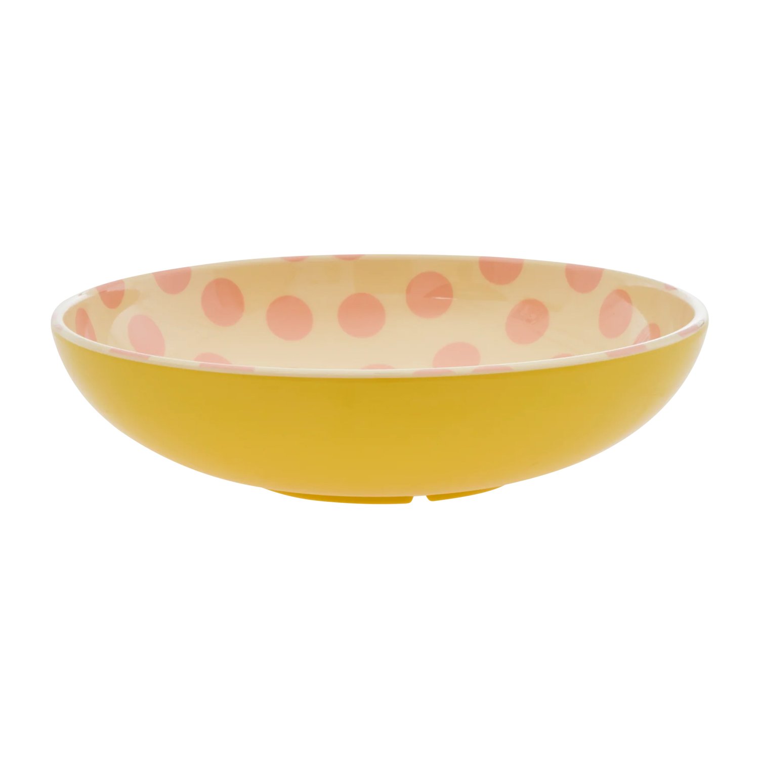RICE Miska sałatkowa Rice z melaminy Ø29,9 cm Pink dots-yellow
