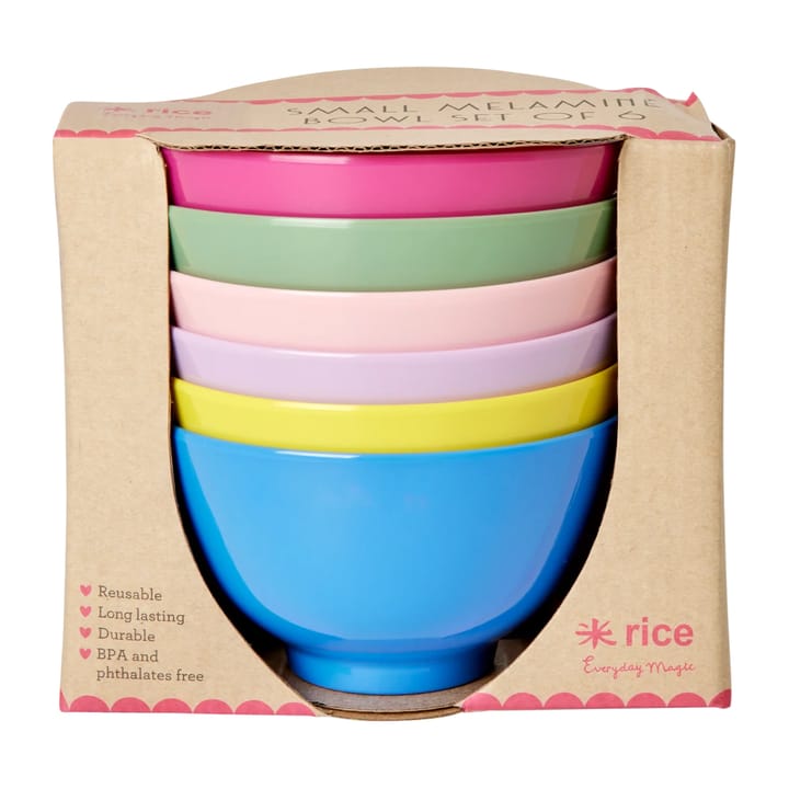 Miska z melaminy Rice small Ø11 cm 6 cz., Multicolor RICE