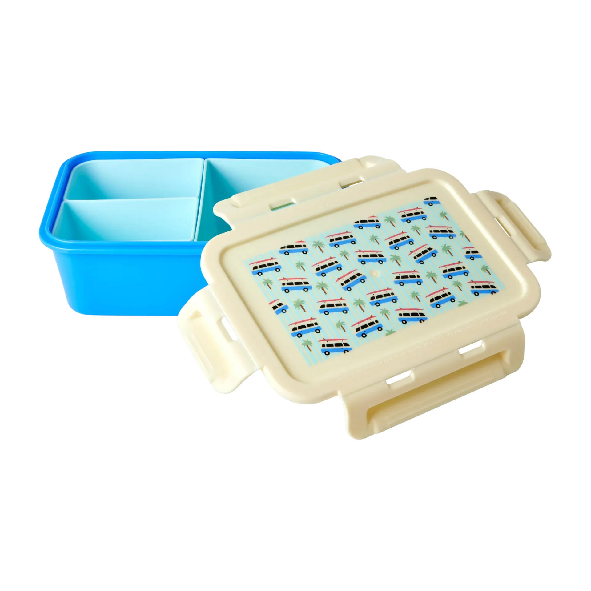 Pudełko śniadaniowe z 3 przegrodami Rice, Cars-blue RICE