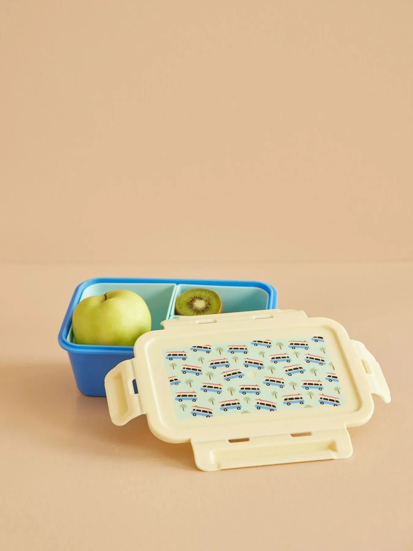 Pudełko śniadaniowe z 3 przegrodami Rice, Cars-blue RICE