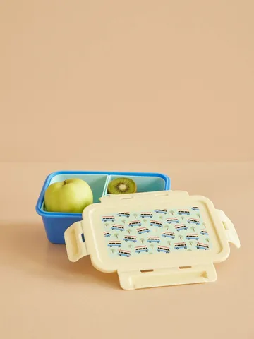 Pudełko śniadaniowe z 3 przegrodami Rice - Cars-blue - RICE