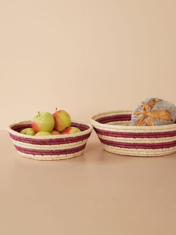 Rice koszyki na chleb z rafii, 2 szt - Aubergine - RICE