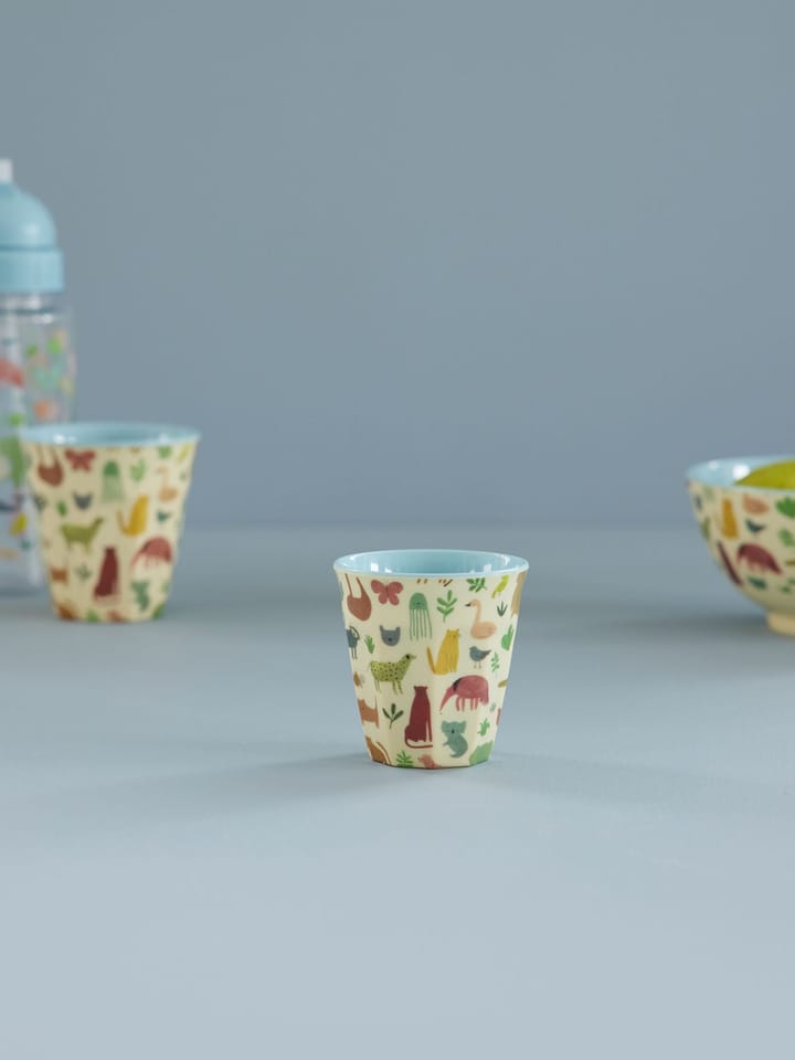 Rice kubek dla dzieci z melaminy, Sweet Jungle Print-Soft blue RICE