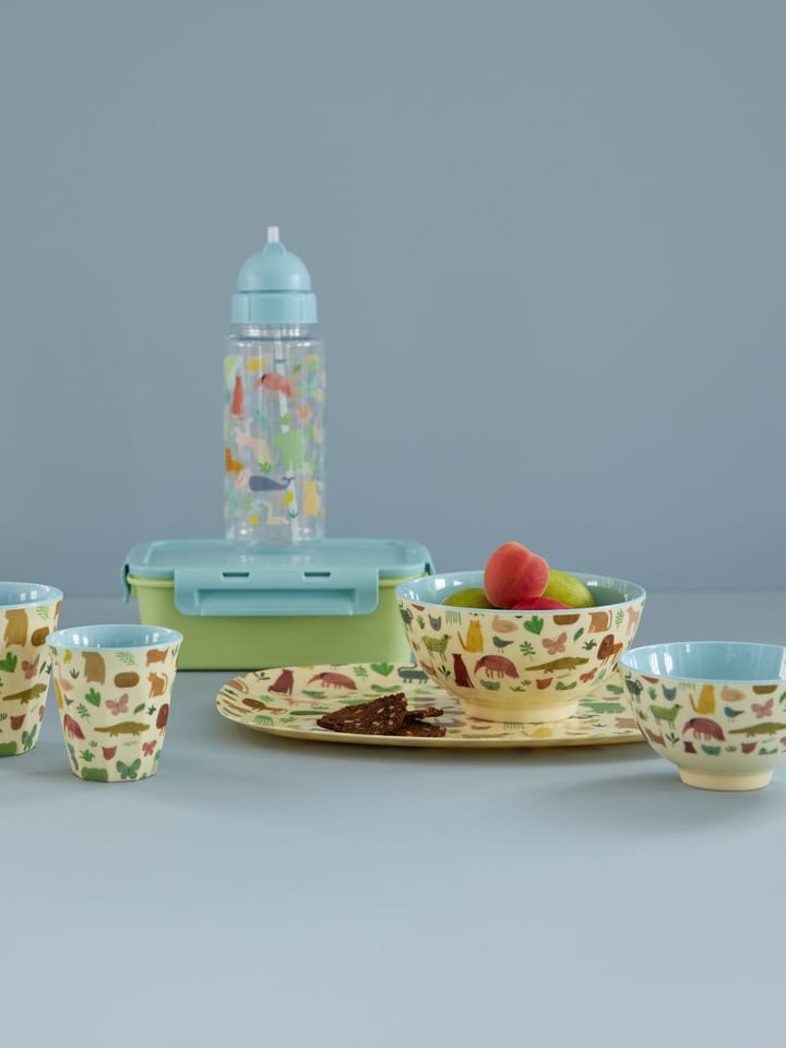 Rice kubek dla dzieci z melaminy, Sweet Jungle Print-Soft blue RICE