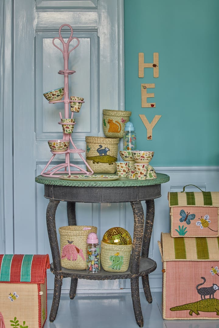 Rice kubek dla dzieci z melaminy, Sweet Jungle Print-Soft blue RICE