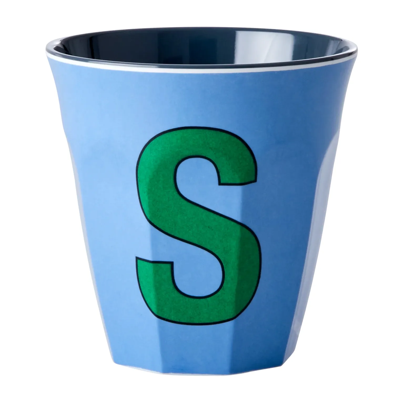 Rice kubek z melaminy medium litera S 30 cl, New dusty blue RICE