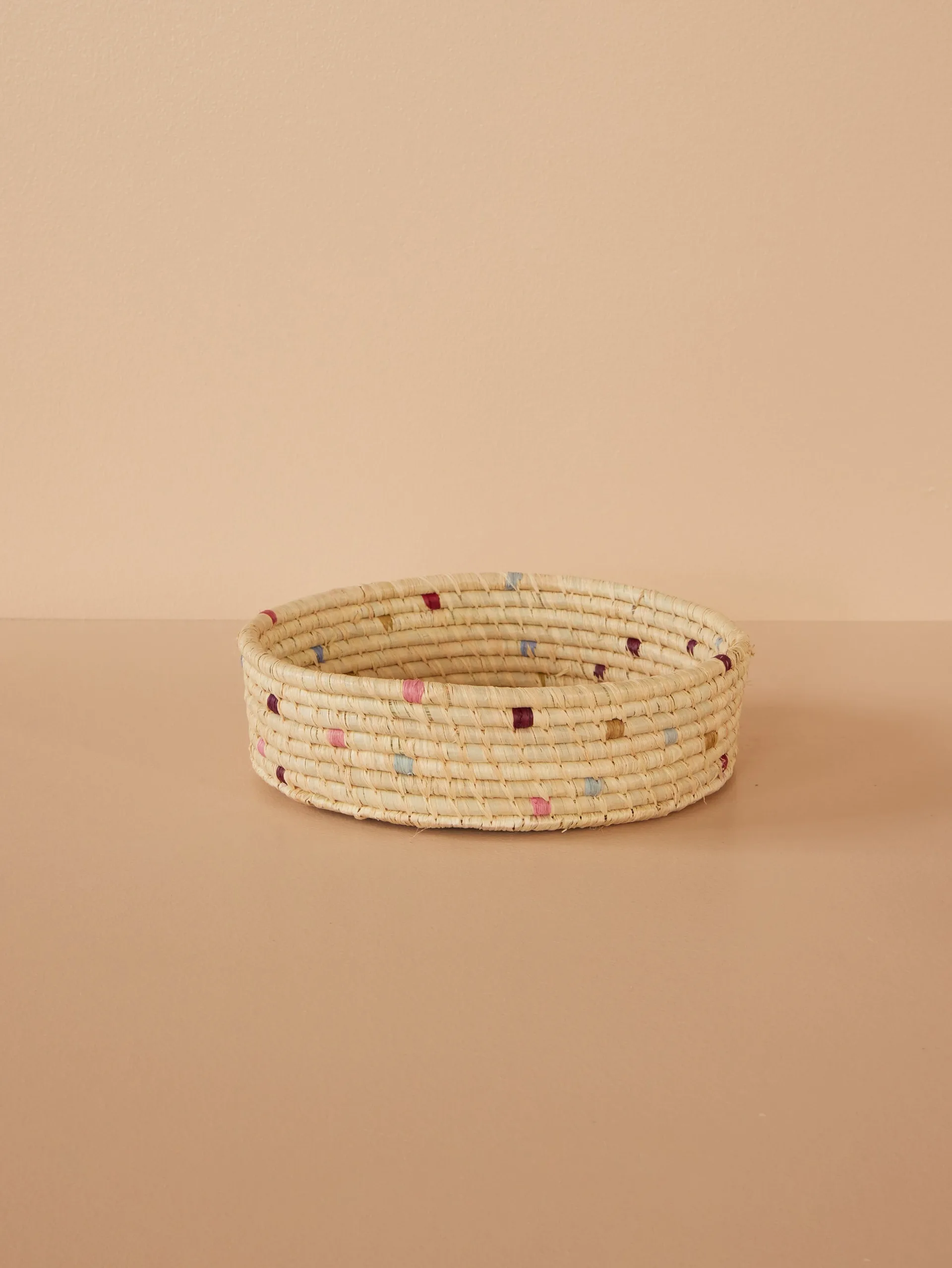 Rice mały okrągły koszyk z rafii, Natural RICE
