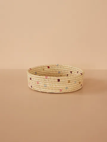 Rice mały okrągły koszyk z rafii - Natural - RICE