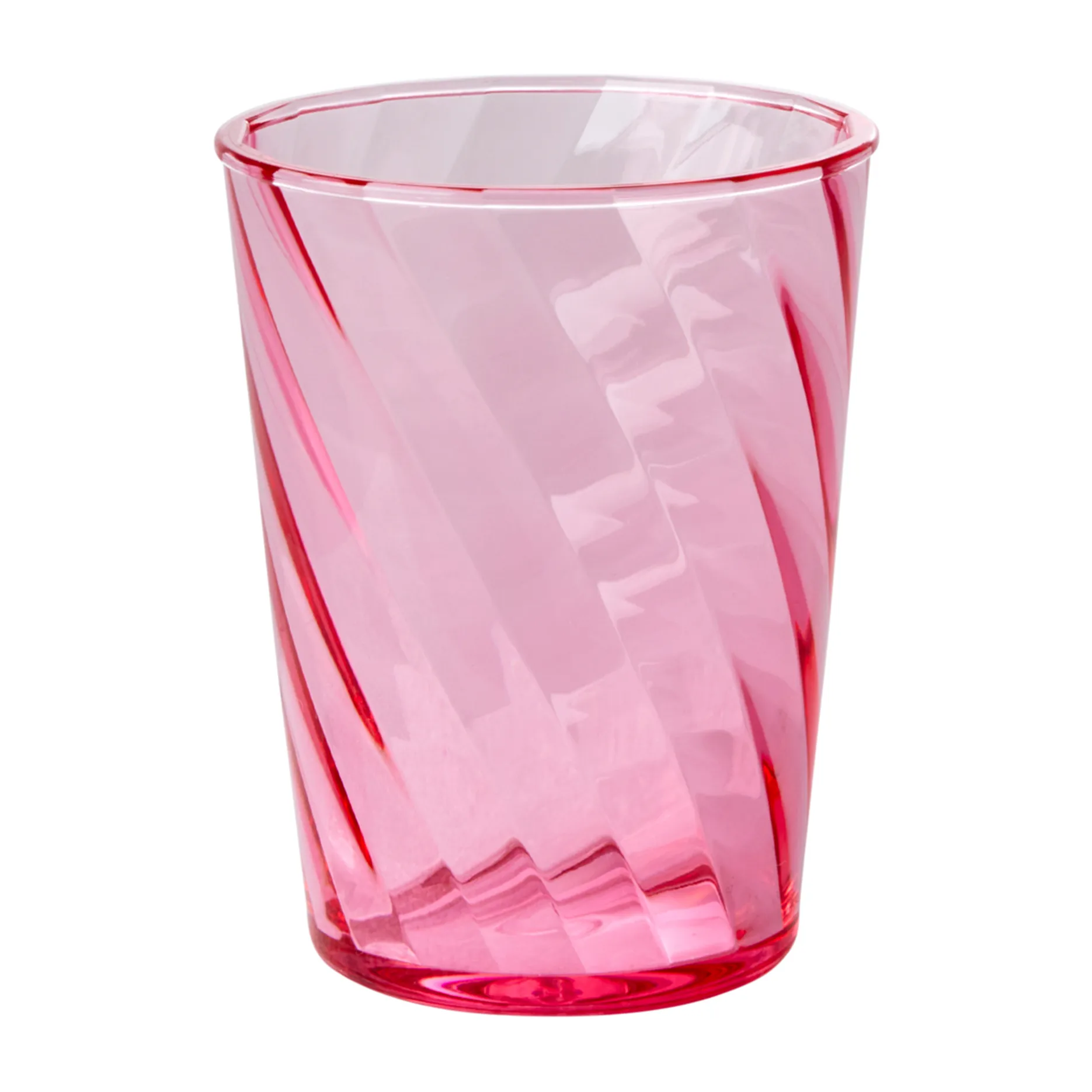 Rice Twisted Swirl szklanka z akrylu 340 ml, Pink RICE