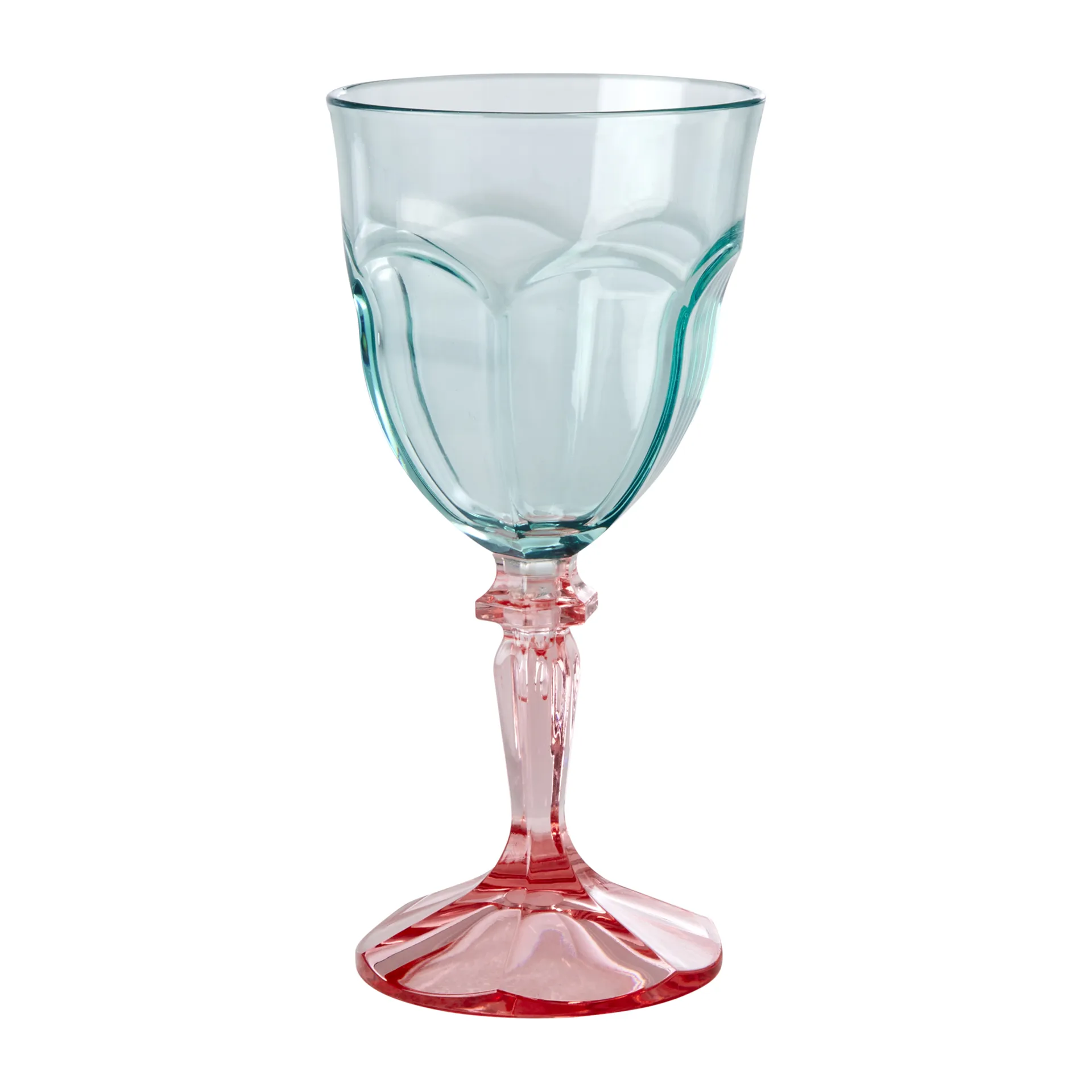 Rice Two Tone kieliszek do wina z akrylu 266 ml, Mint-pink RICE