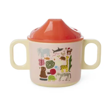 Rice Wildlife kubek dla dzieci z dwoma uchwytami 250 ml - Pink - RICE