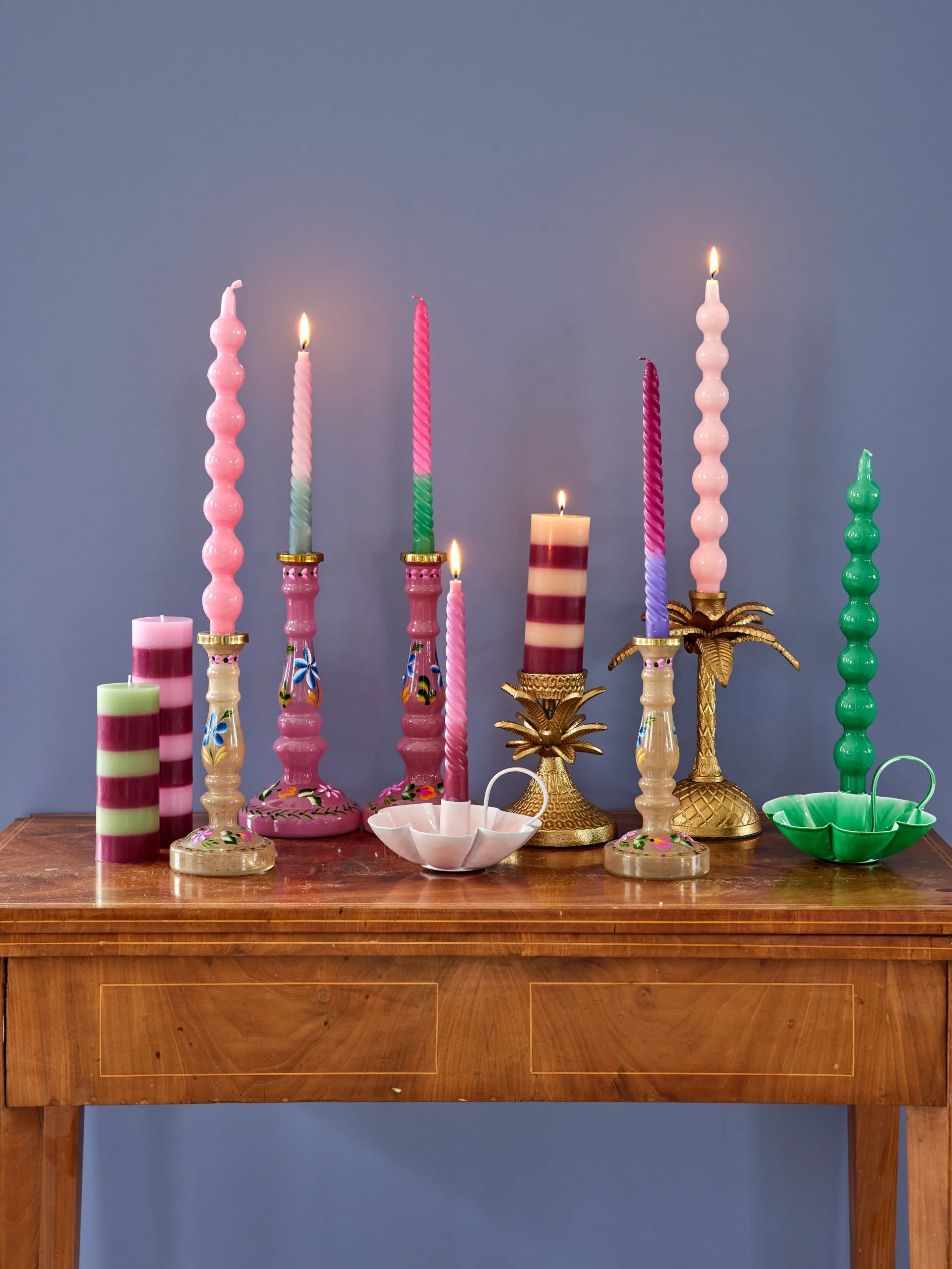 Świeca Rice 30,2 cm 2-pak, Pink RICE