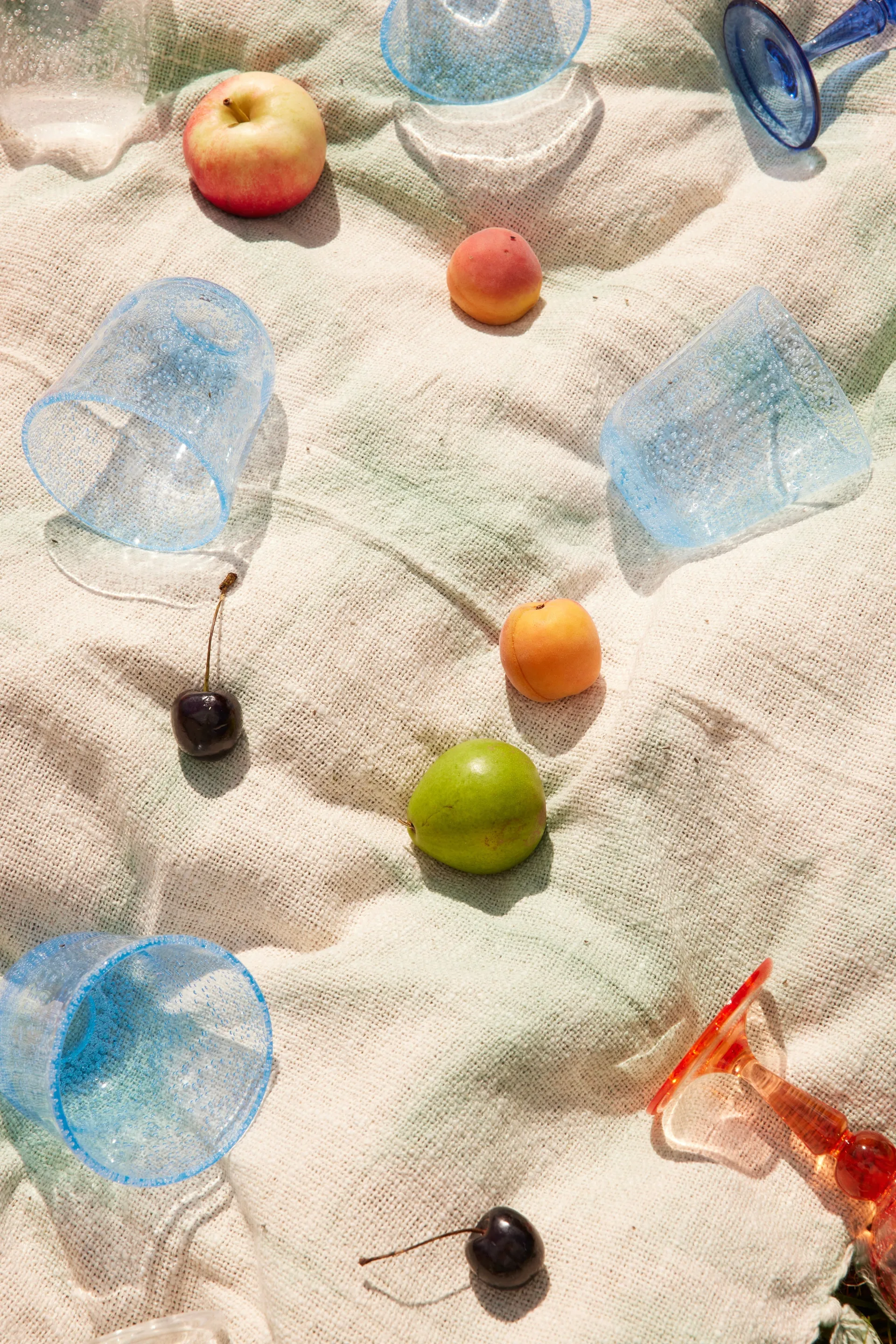 Szklanka akrylowa z bąbelkowym wzorem Rice 410 ml, Mint RICE