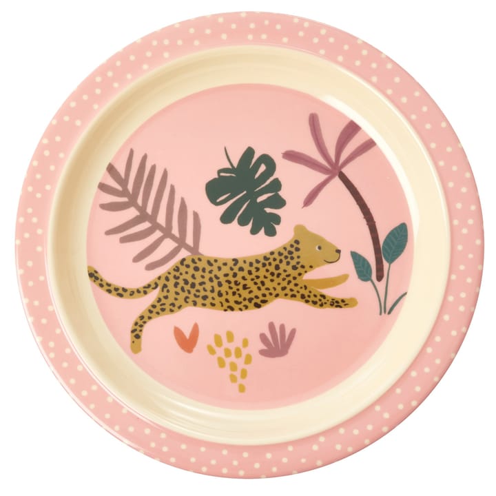 Talerz dla dzieci Rice Jungle Animals - Pink-multi - RICE