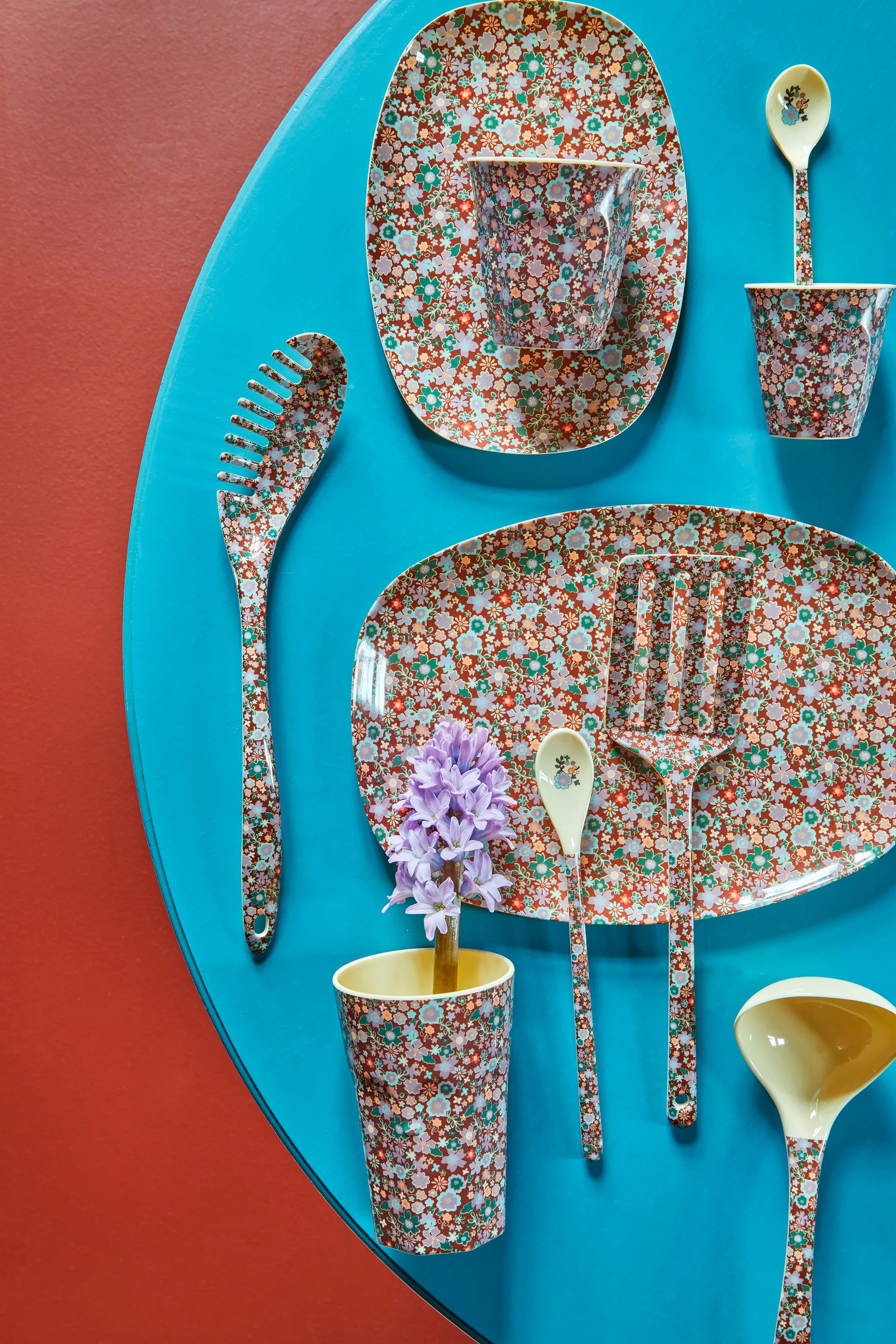 Talerz melaminowy Rice 22x30 cm, Fall flower RICE