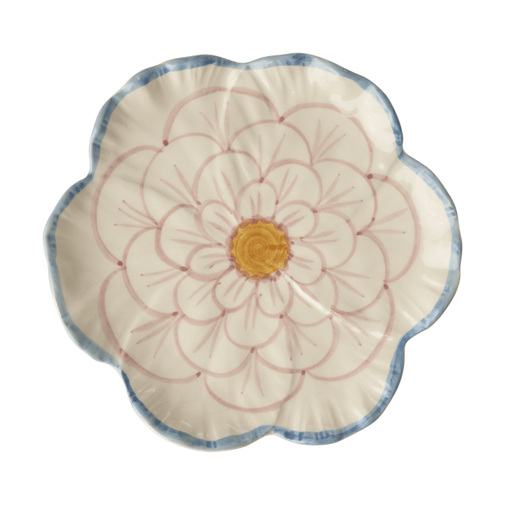 Talerz Rice Flower Ø19,5 cm - Blue border - RICE