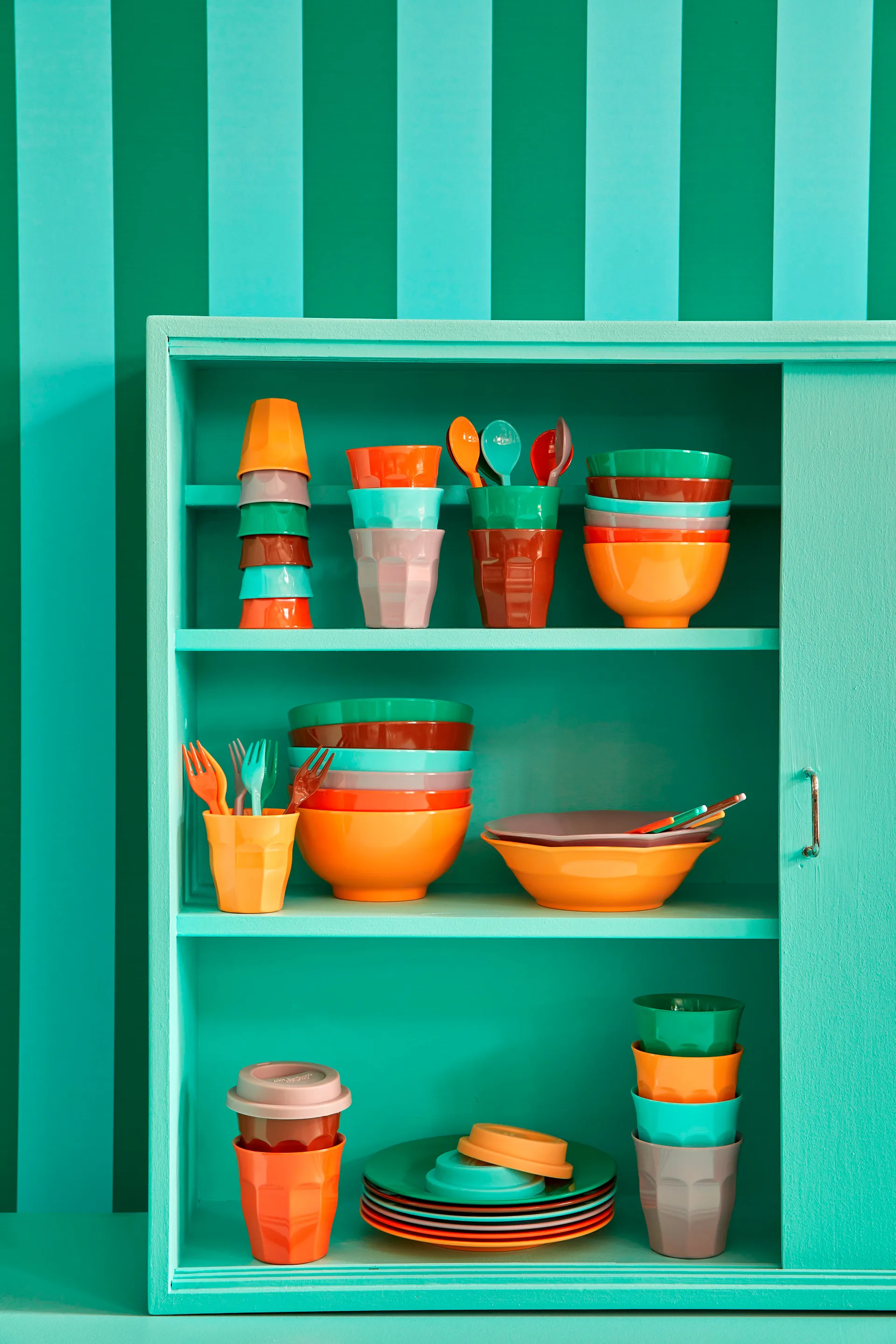 Talerz z melaminy Rice 20 cm 6-pak, Disco ball-colors RICE