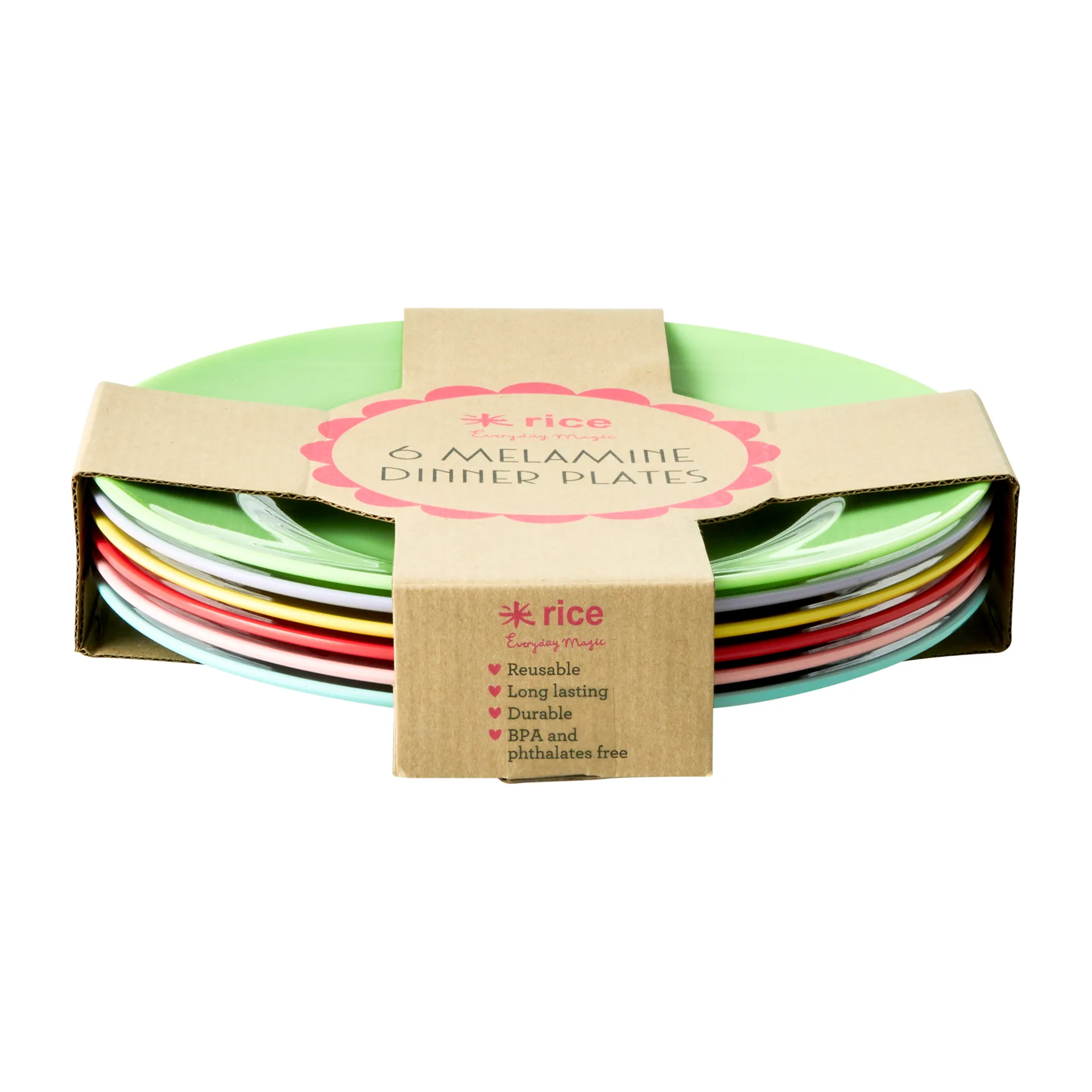Talerz z melaminy Rice Ø26 cm, 6 szt., Yippie yippie yeah RICE