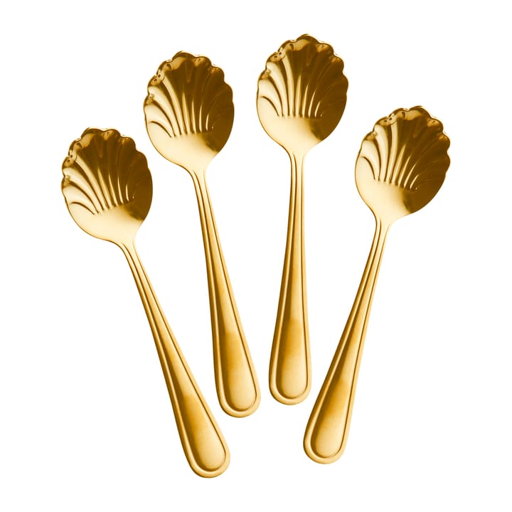 Łyżeczka Rice Seashell 14 cm, 4-pak, Gold RICE