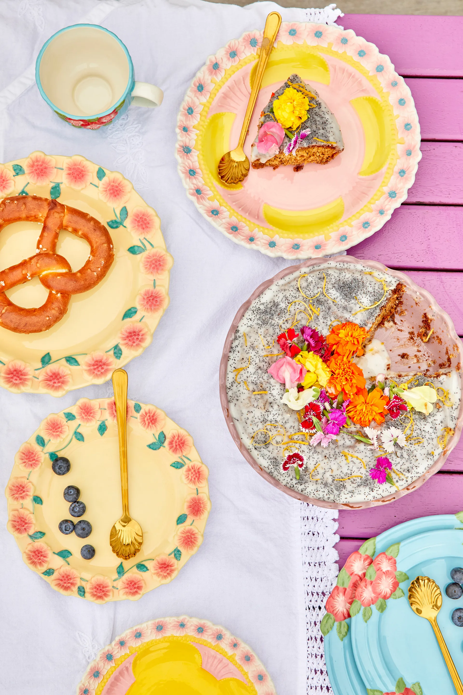 Łyżka do latte Rice Seashell 19 cm, 4-pak, Gold RICE