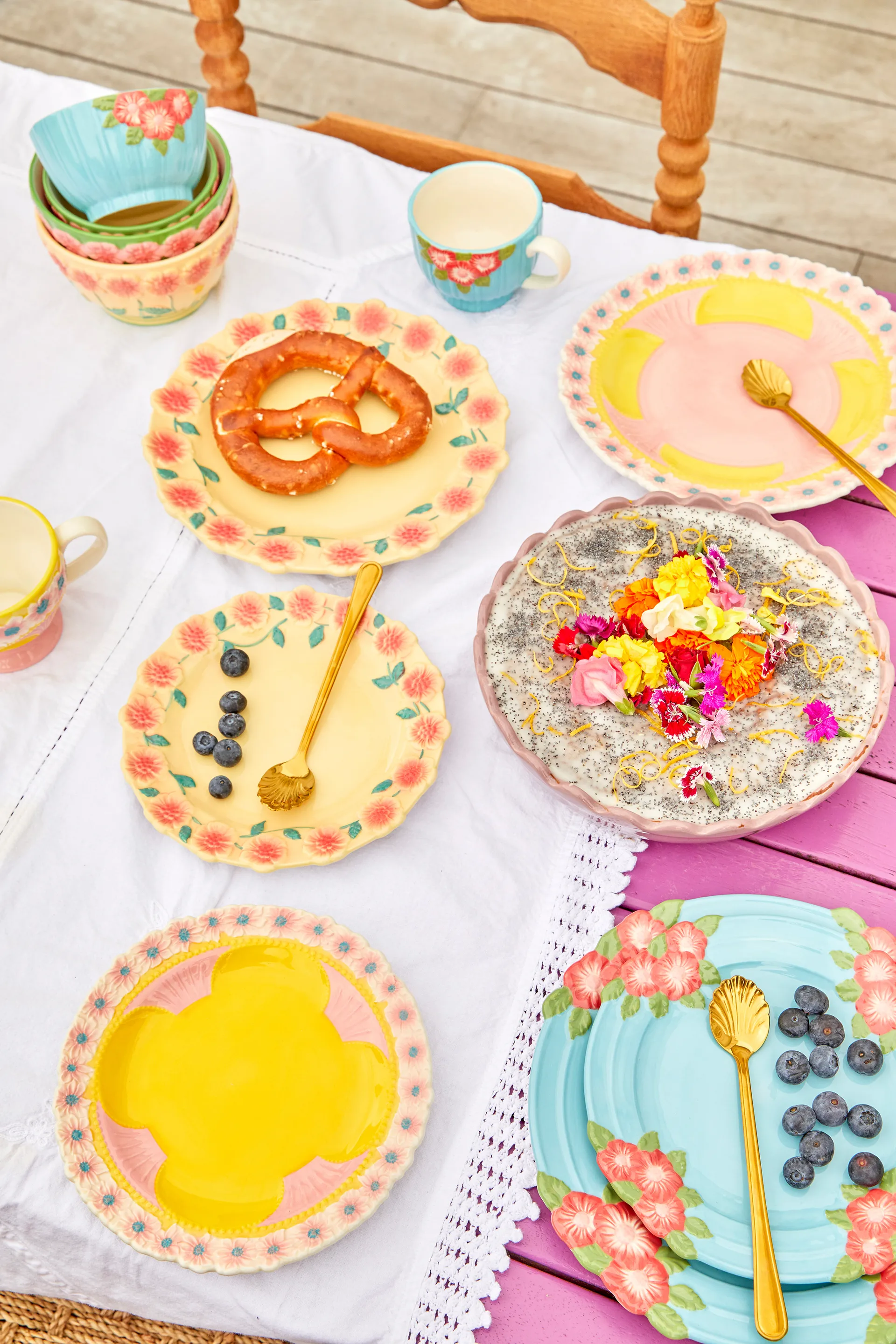 Łyżka do latte Rice Seashell 19 cm, 4-pak, Gold RICE