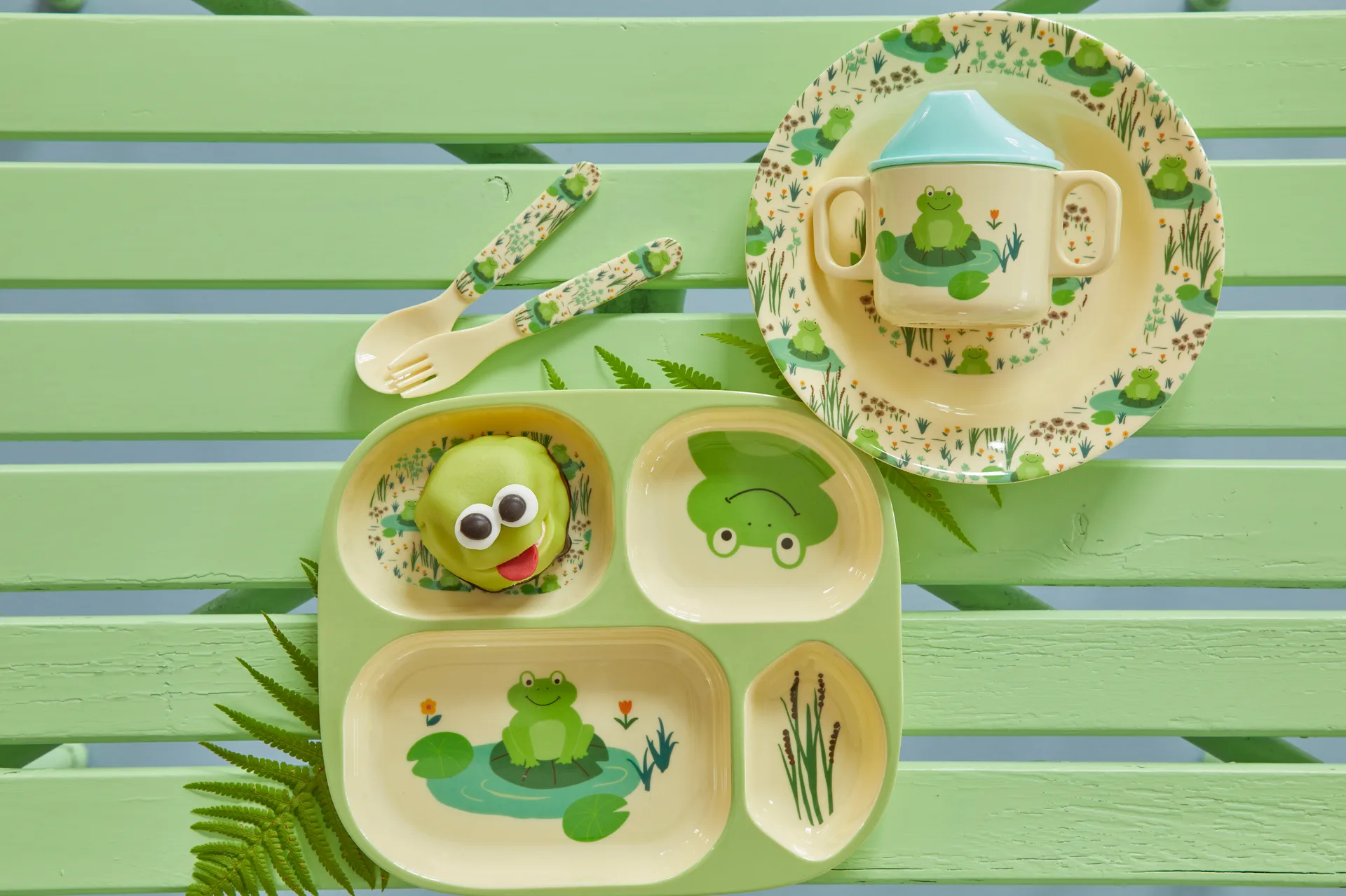 Zastawa stołowa dla dzieci Rice 4 szt., Frog RICE