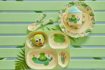 Zastawa stołowa dla dzieci Rice 4 szt. - Frog - RICE
