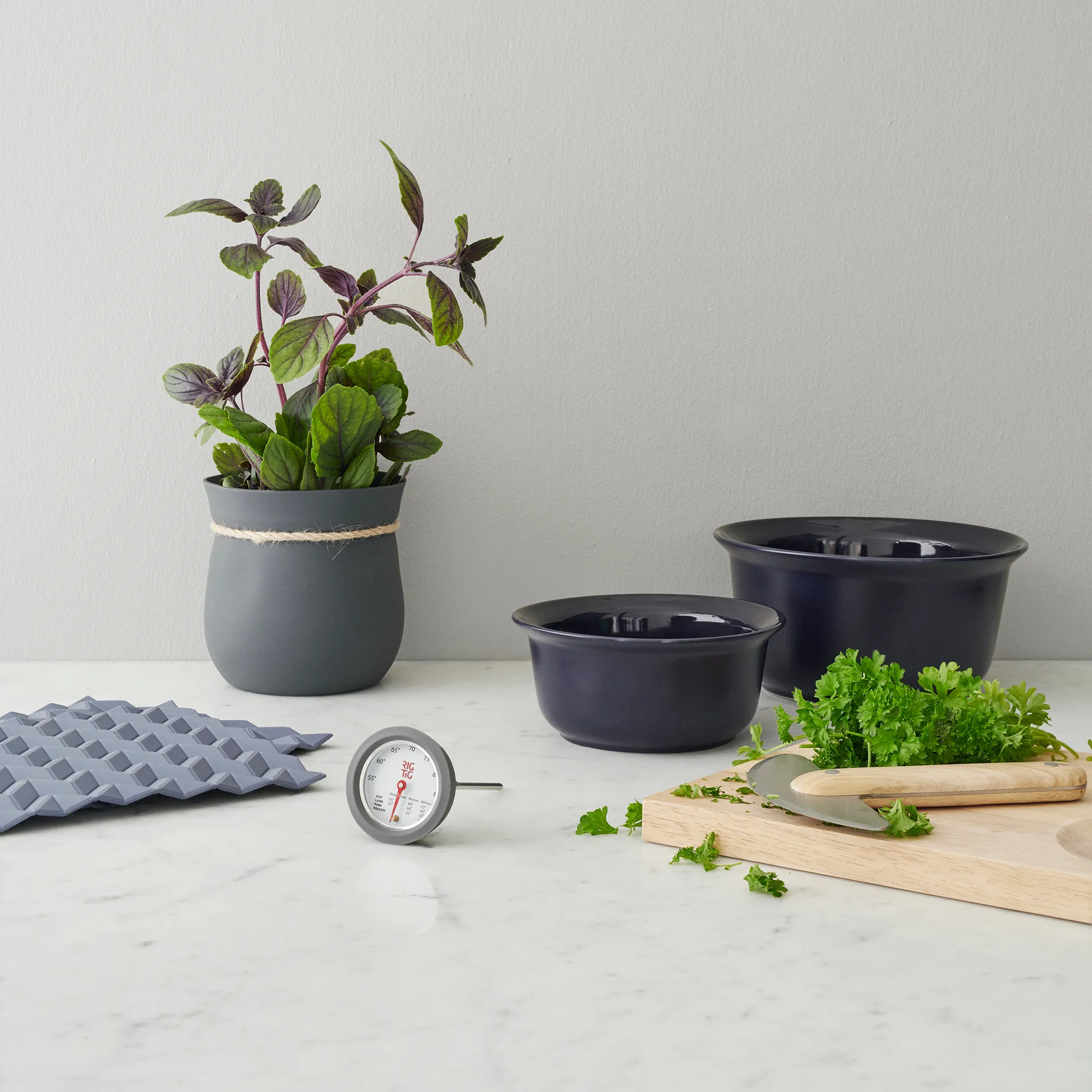 HOLD-ON łapki do garnków 2-pak, Szary RIG-TIG