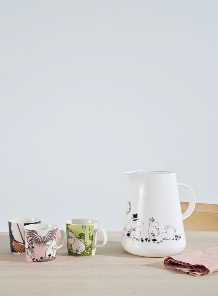 Termos HOTTIE Muminki 1 l, White-Dusty Green RIG-TIG