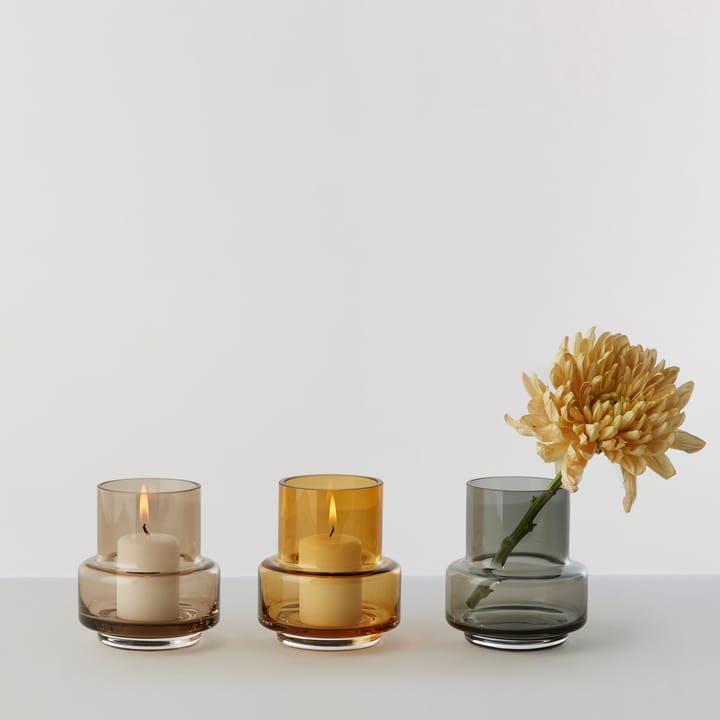 
Hurricane tealight no. 25, Sepia brown Ro Collection