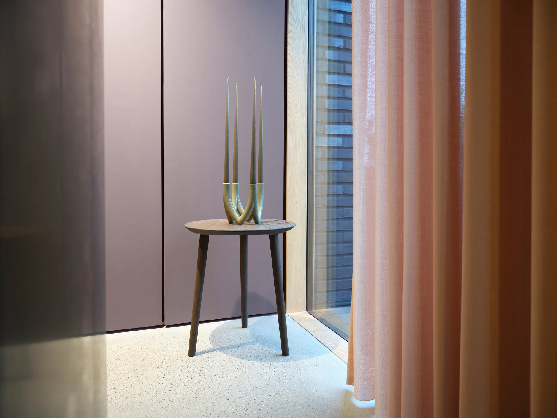 Świecznik nr 56, Olive green Ro Collection