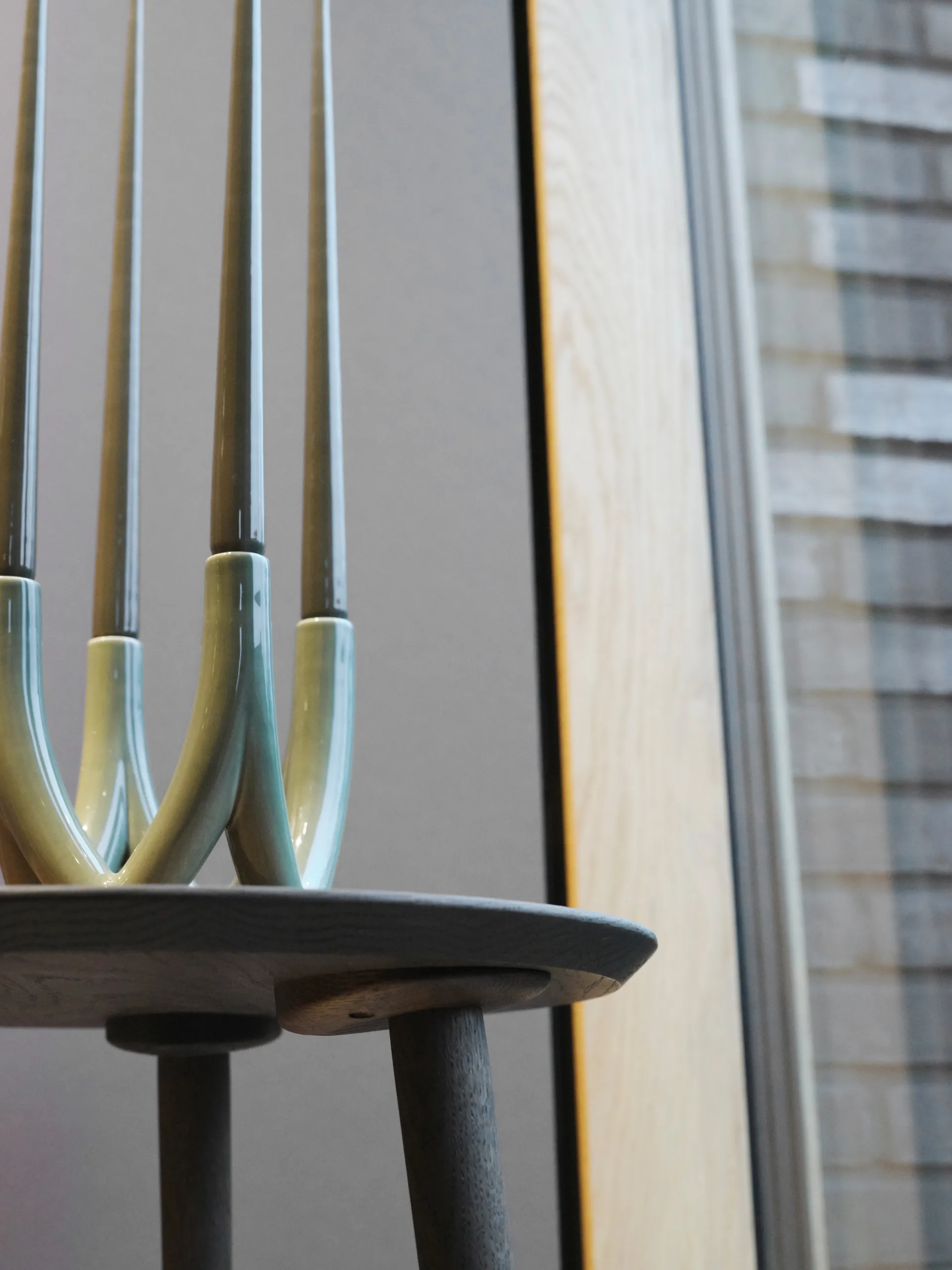 Świecznik nr 56, Olive green Ro Collection