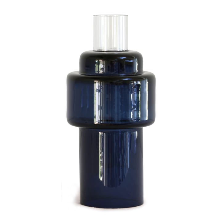 Szklany świecznik nr 55 - Indigo blue - Ro Collection